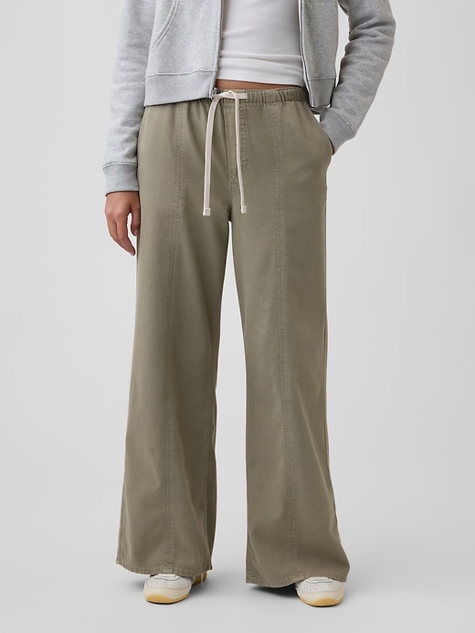 Image number 2 showing, Mid Rise SuperLight Pull-On Wide-Leg Jeans