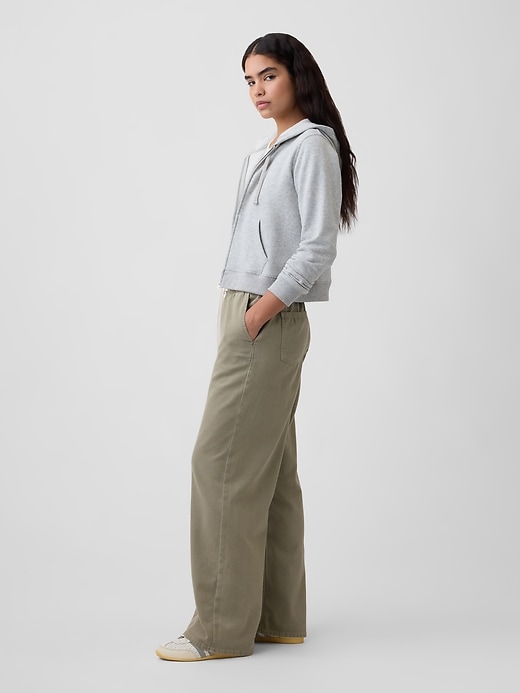 Image number 3 showing, Mid Rise SuperLight Pull-On Wide-Leg Jeans