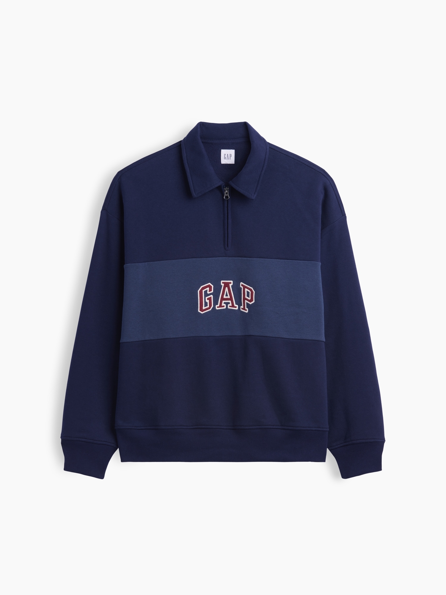 Oversized Gap Logo Quarter-Zip Sweatshirt | Gap Factory