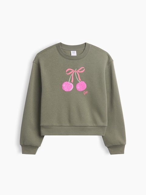 Kids Relaxed Wedge Crewneck Sweatshirt