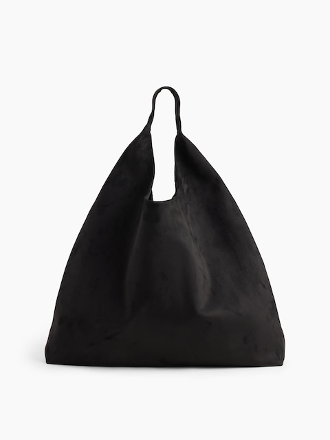 Slouchy Vegan-Suede Tote Bag