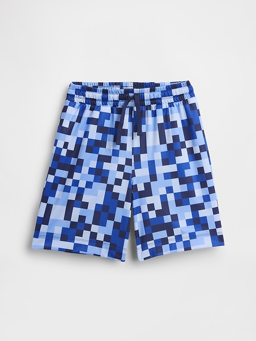 Image number 1 showing, Kids 100% Recycled Pull-On Mesh Shorts