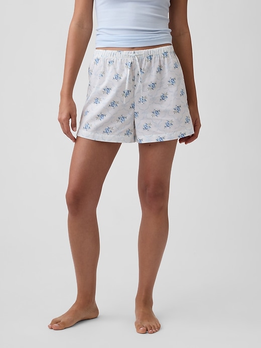 Image number 3 showing, Poplin PJ Shorts