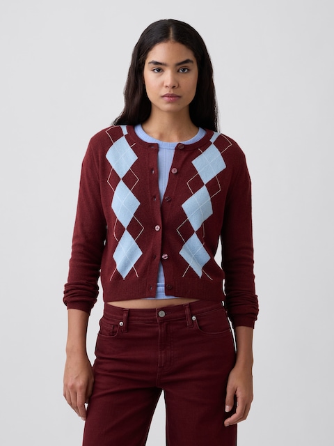 CashSoft Cropped Crewneck Cardigan