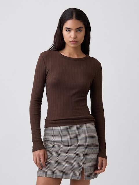 Essential Ribbed Pointelle T-Shirt