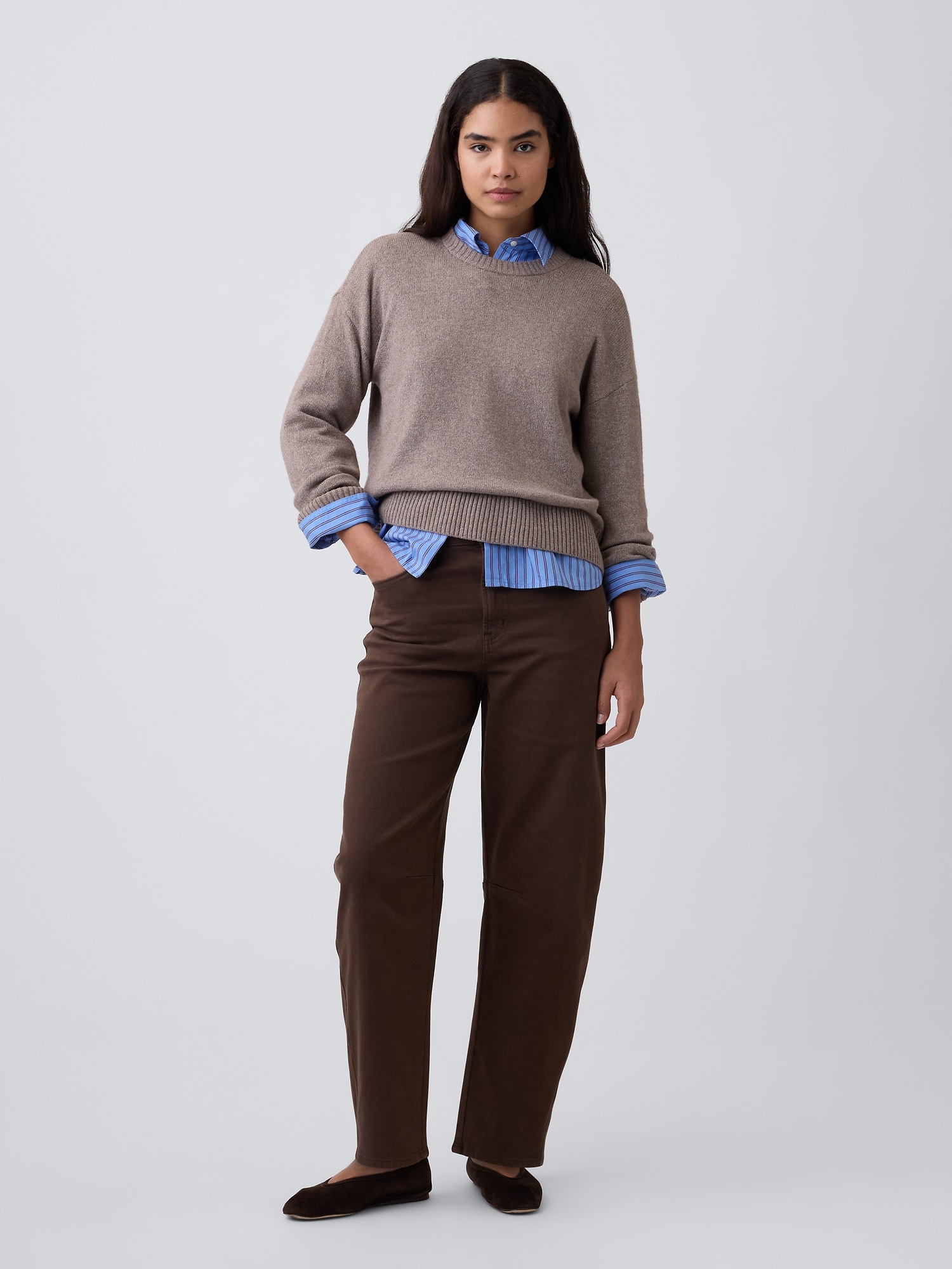High Rise Barrel Jeans