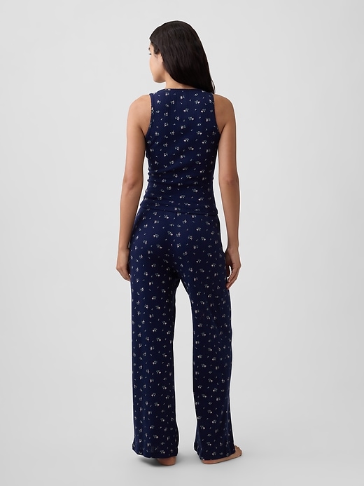 Image number 2 showing, Pointelle Wide-Leg PJ Pants