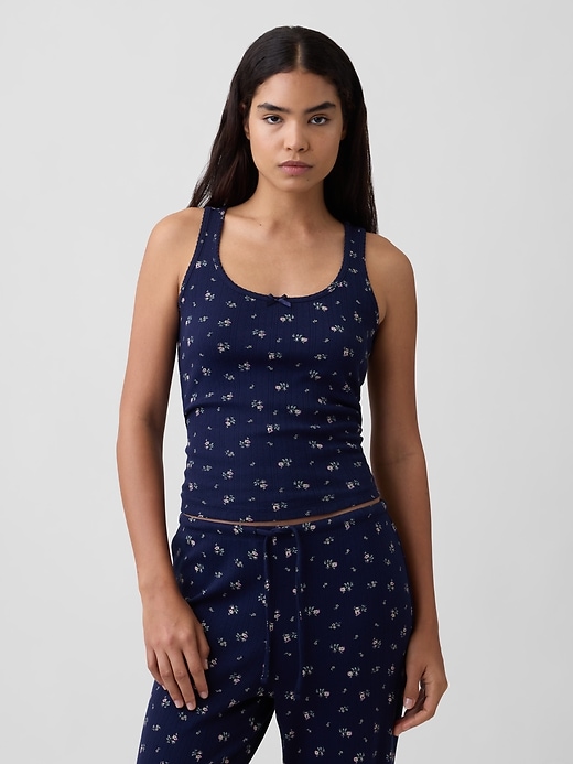 Image number 1 showing, Pointelle PJ Tank Top