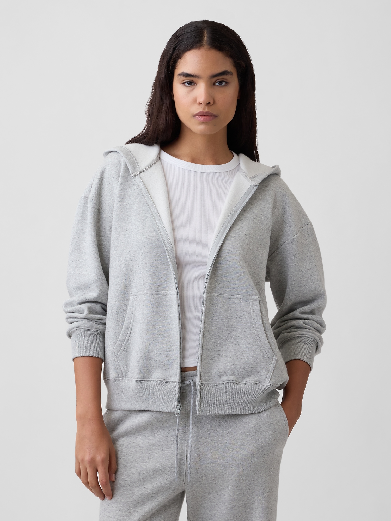 Oversized Fleece Zip Hoodie