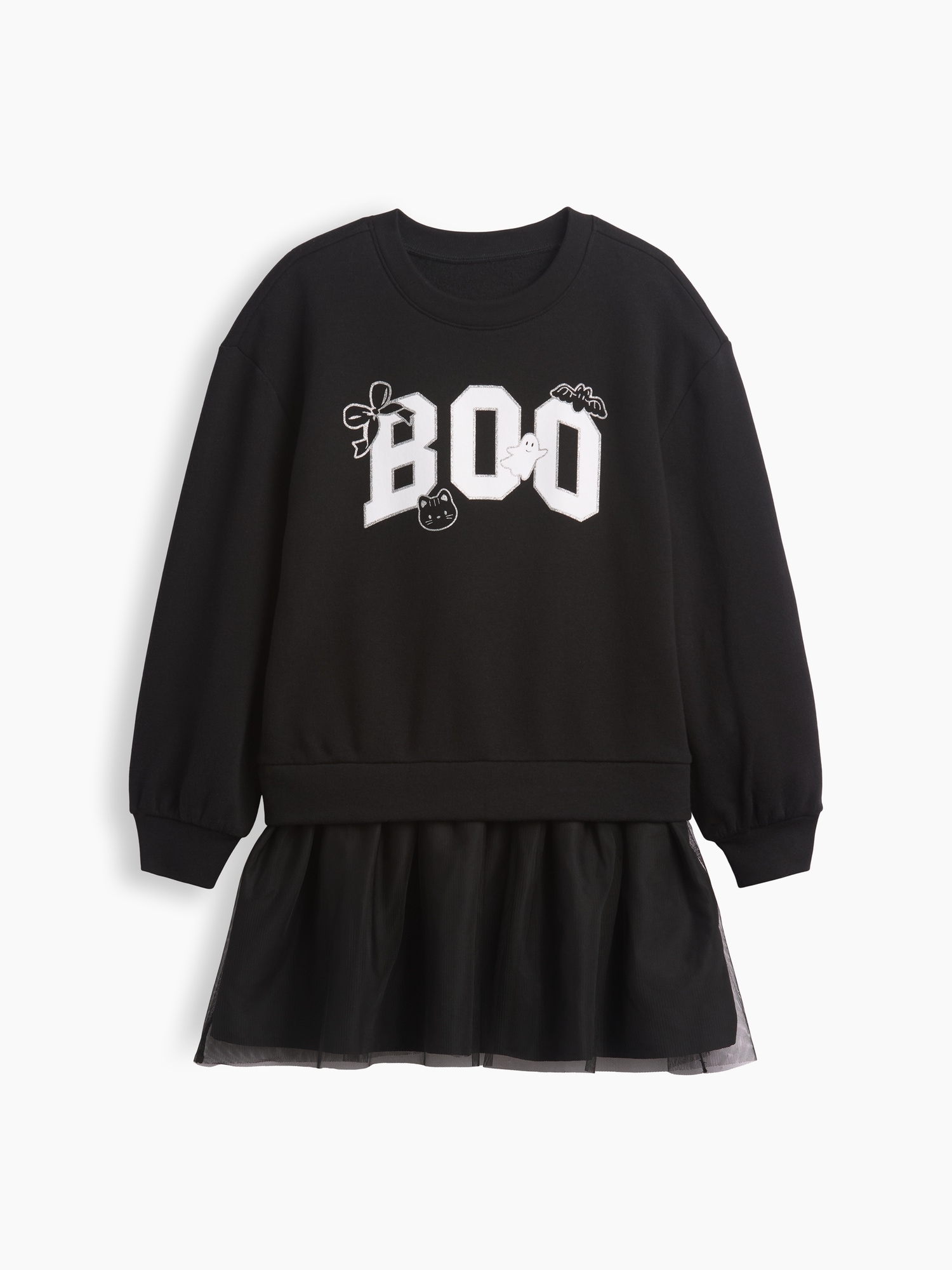 Kids Oversized Halloween Sweatshirt Dress