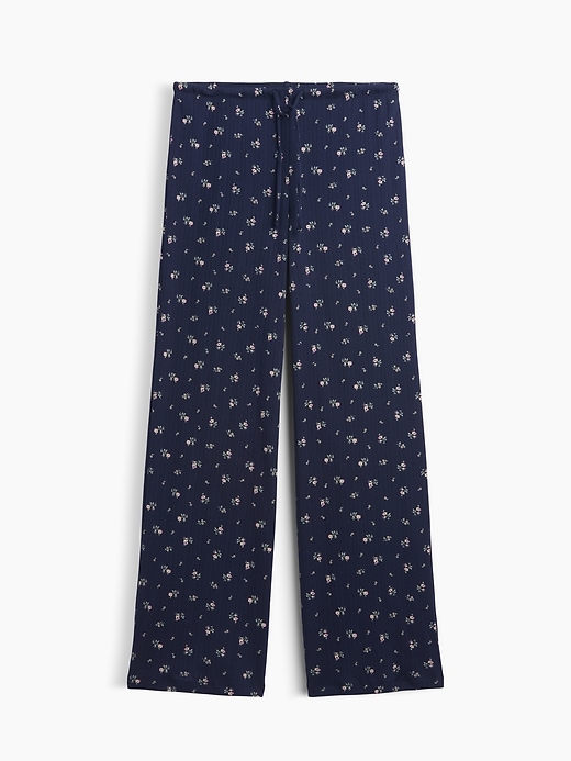Image number 4 showing, Pointelle Wide-Leg PJ Pants