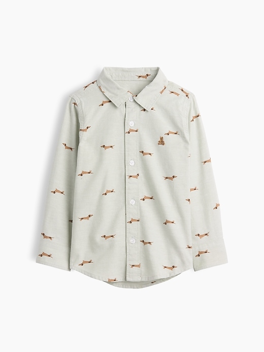 Image number 1 showing, babyGap Print Oxford Shirt
