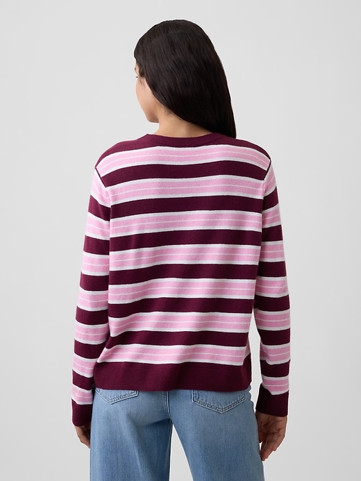 Image number 2 showing, CashSoft Relaxed Stripe Crewneck Sweatshirt