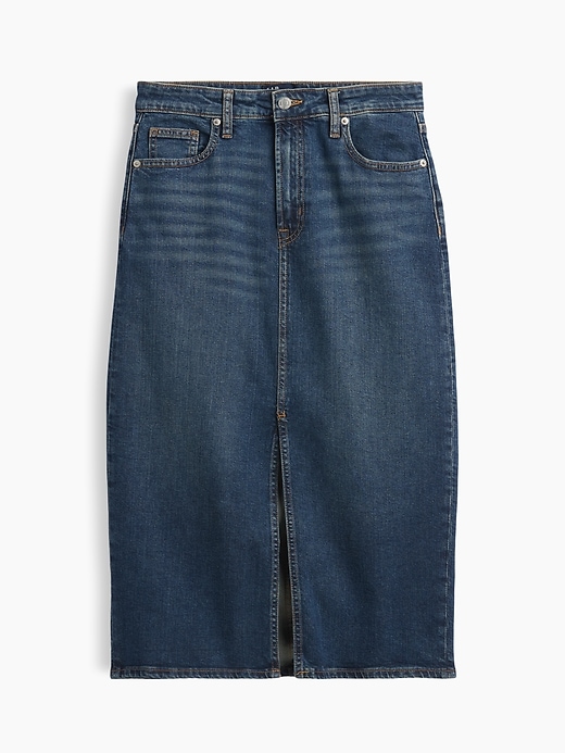 Image number 1 showing, Denim Midi Skirt
