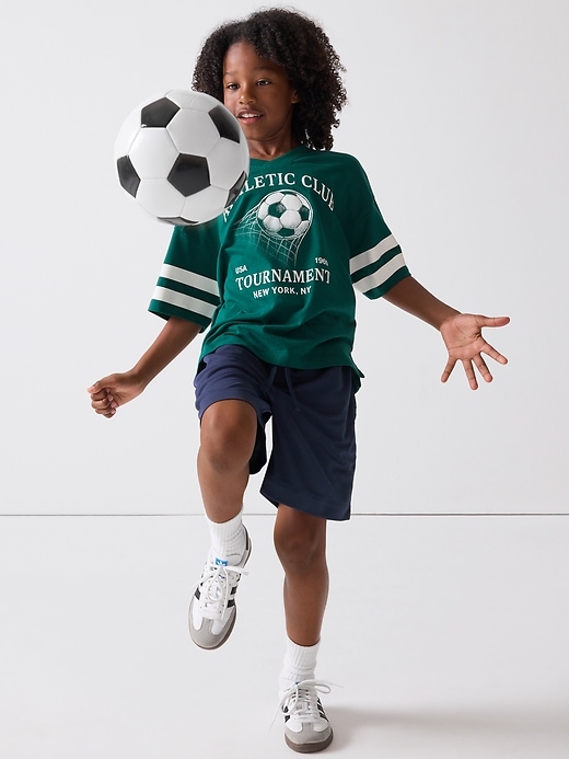 Image number 4 showing, Kids 100% Recycled Pull-On Mesh Shorts