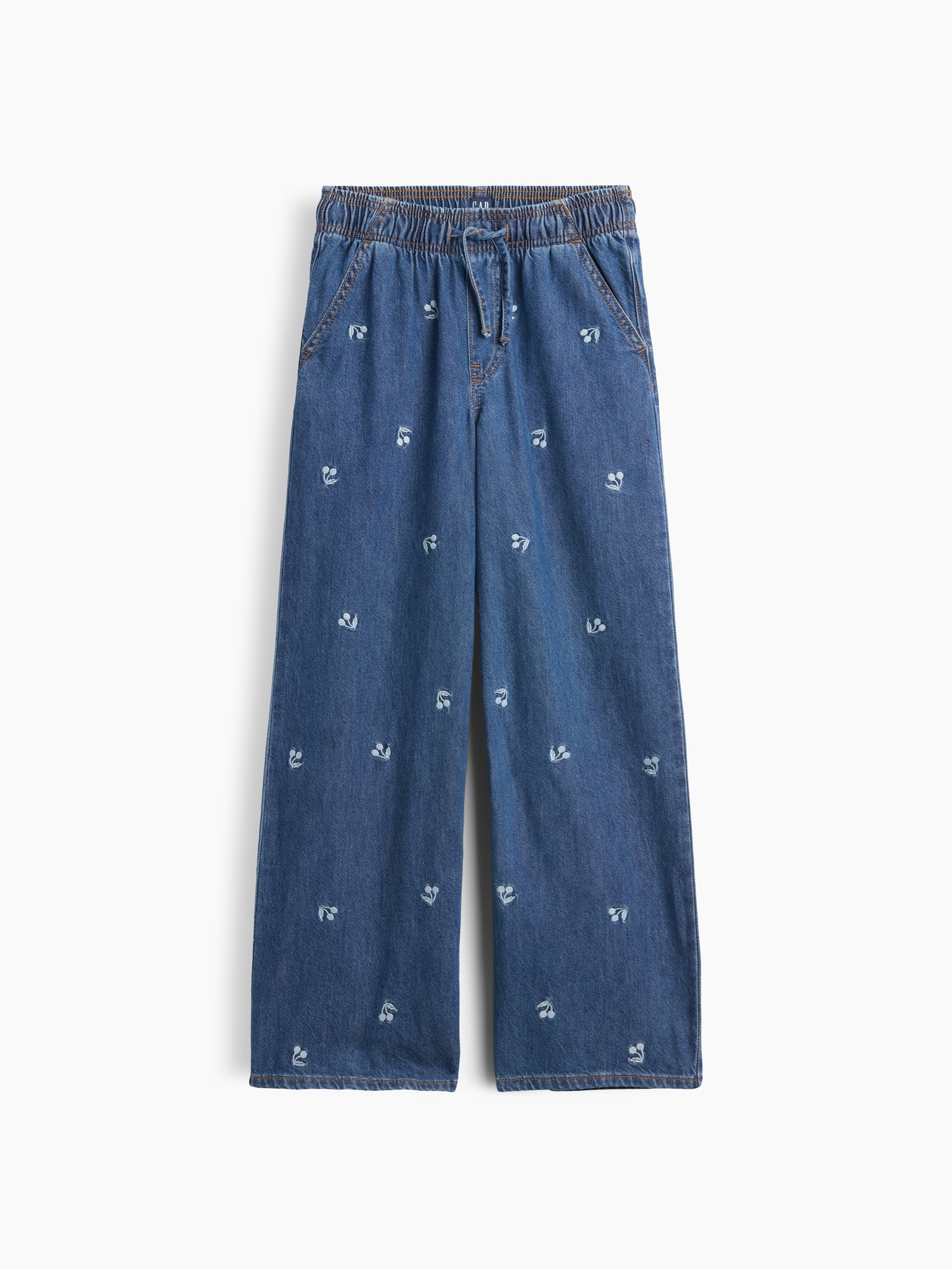 Kids Pull-On Wide Leg Jeans