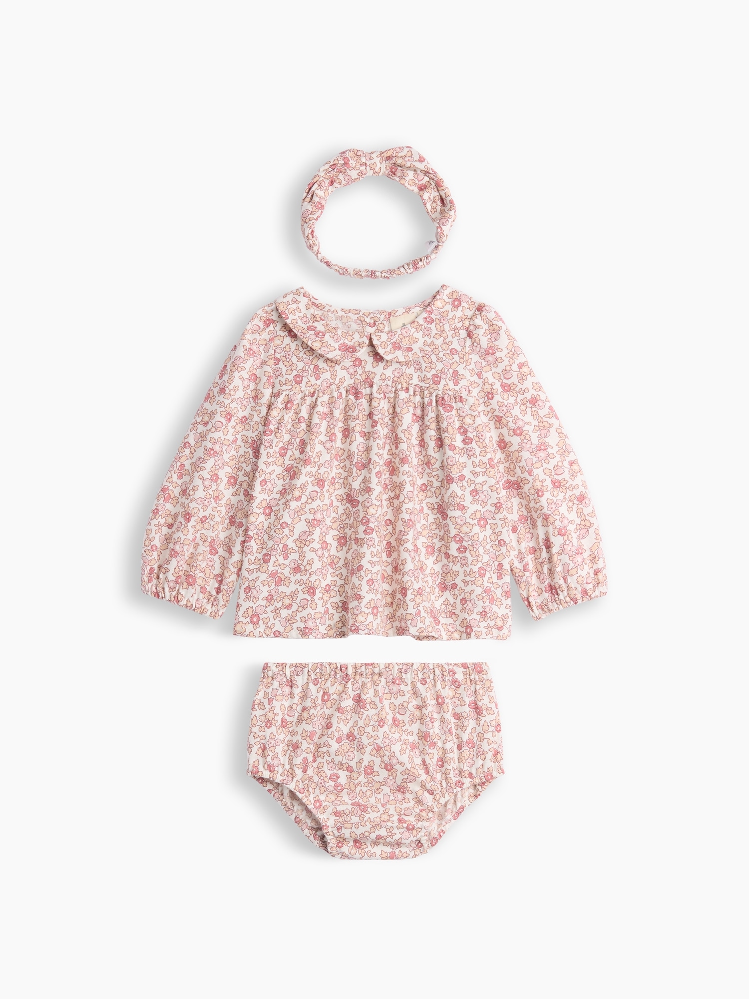 Baby Three-Piece Print Outfit Set