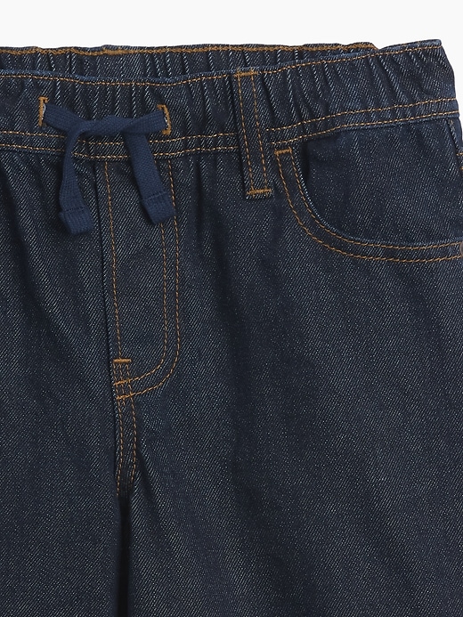 Image number 3 showing, Kids Pull-On Loose Denim Shorts