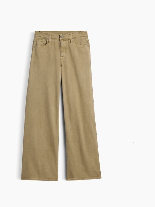 Image number 7 showing, Mid Rise Wide-Leg Jeans