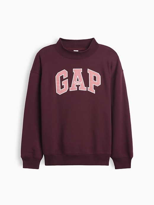 Image number 5 showing, Oversized Gap Logo Mockneck Tunic Sweatshirt