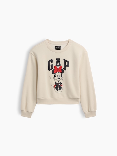 GapKids × Disney Minnie Mouse Relaxed Wedge Crewneck Sweatshirt