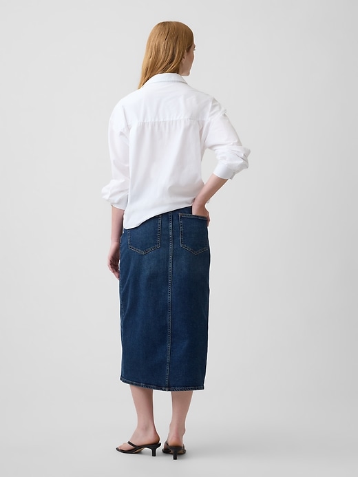 Image number 2 showing, Denim Midi Skirt