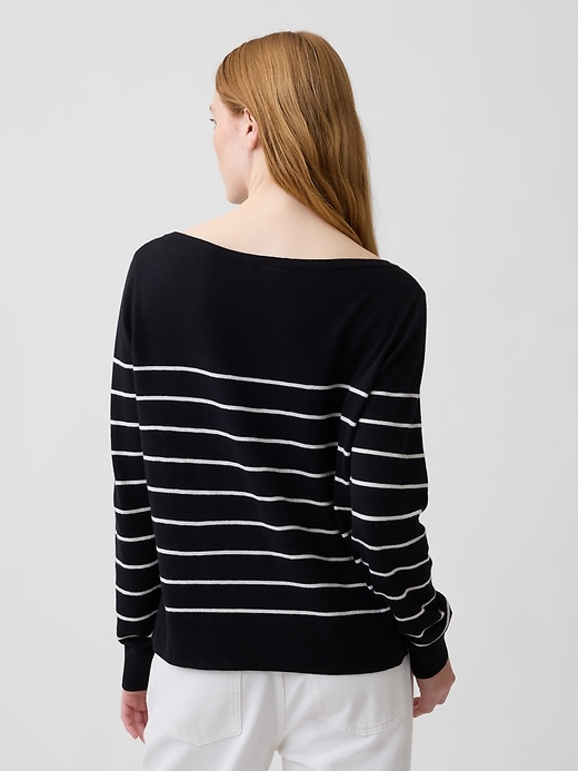Image number 2 showing, Relaxed Jersey Boatneck Sweater