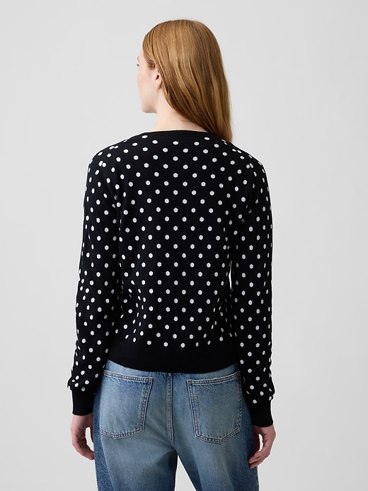 Polka Dot Crewneck Cardigan | Gap Factory