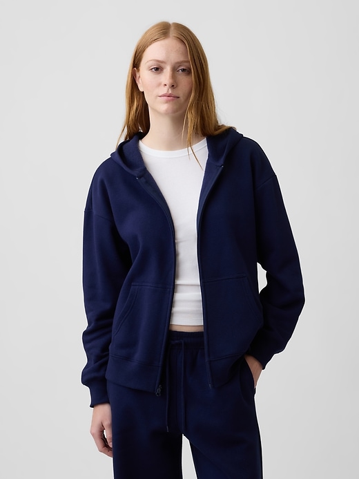 Image number 1 showing, Oversized Fleece Zip Hoodie