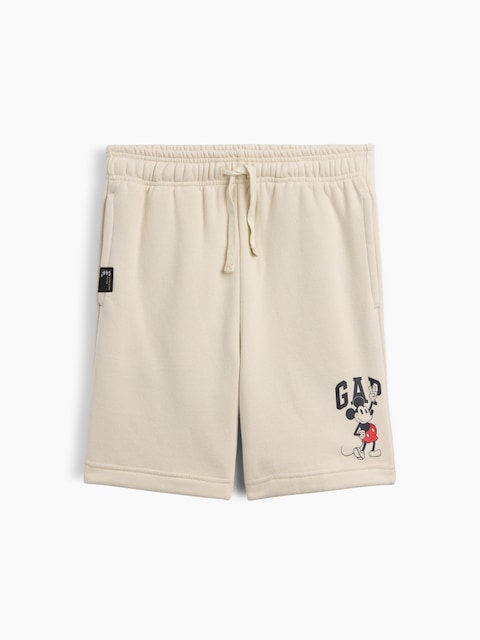 GapKids × Disney Mickey Mouse Relaxed Pull-On Logo Shorts