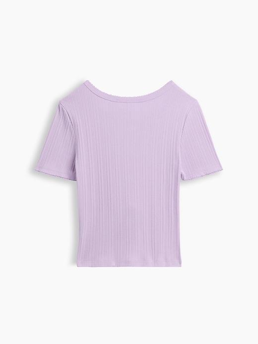 Image number 2 showing, Kids Ribbed Button-Front Top