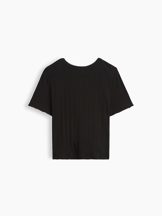 Image number 2 showing, Kids Ribbed Button-Front Top