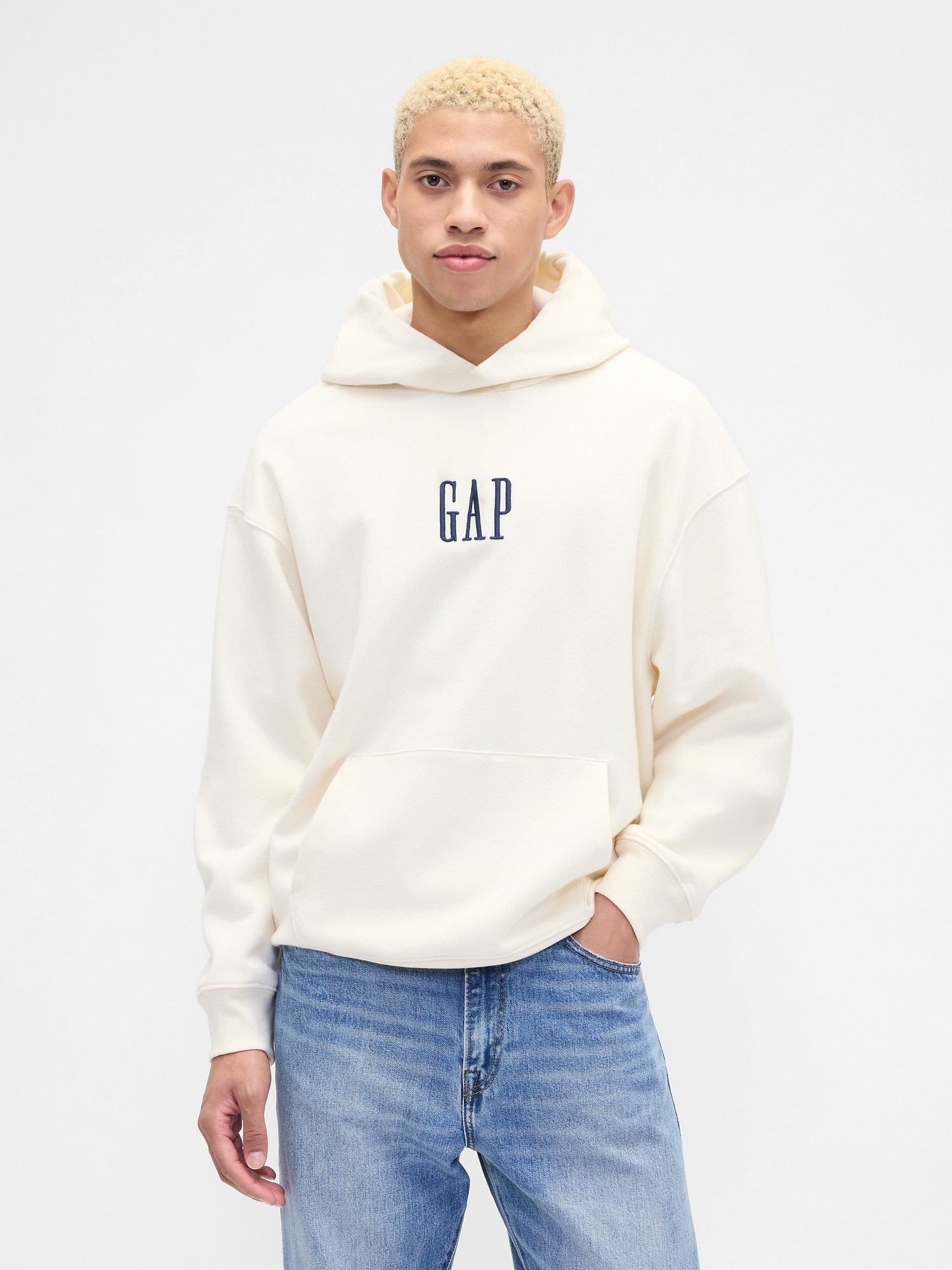 Adult Vintage Soft Oversized Gap Mini-Logo Hoodie