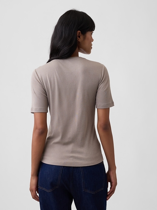Image number 2 showing, Modern Ribbed Crewneck T-Shirt