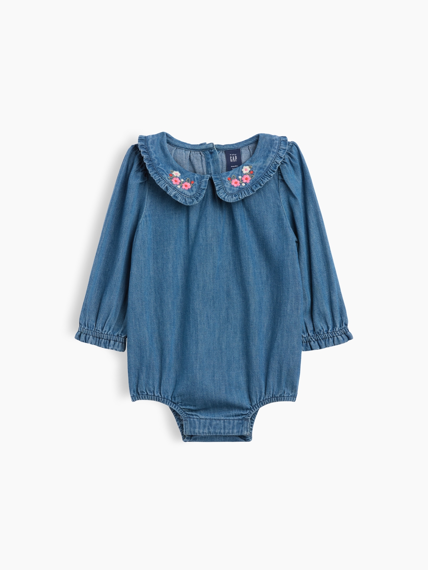 Baby Collared Denim Bodysuit
