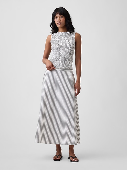 Image number 3 showing, Smocked Sleeveless Boatneck Top