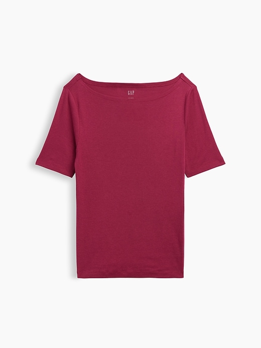 Image number 5 showing, Modern Ribbed Boatneck Top