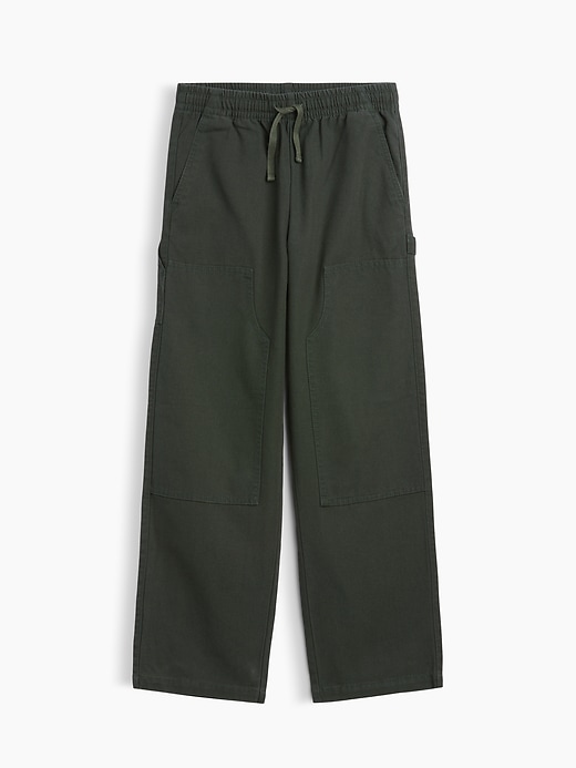 Image number 1 showing, Kids Relaxed Pull-On Canvas Carpenter Pants