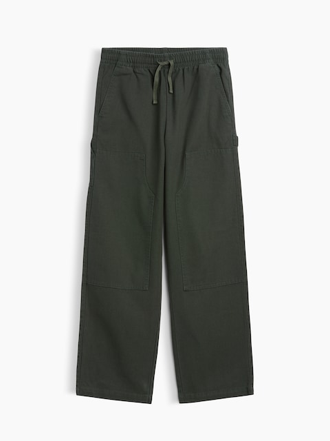 Kids Relaxed Pull-On Canvas Carpenter Pants