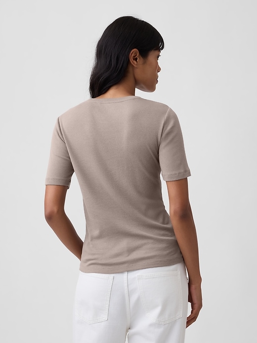 Image number 2 showing, Modern Ribbed Crewneck T-Shirt