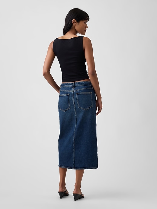 Image number 2 showing, Denim Midi Skirt