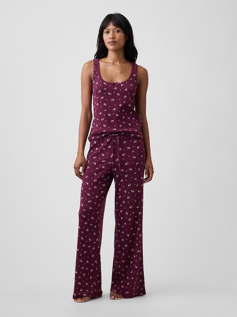 Pointelle Wide-Leg PJ Pants