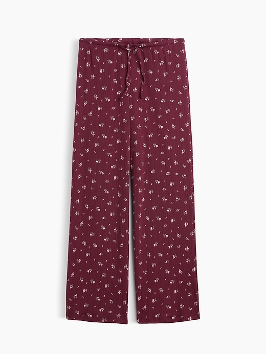 Image number 4 showing, Pointelle Wide-Leg PJ Pants