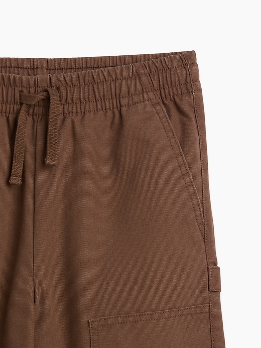 Image number 3 showing, Kids Relaxed Pull-On Canvas Carpenter Pants