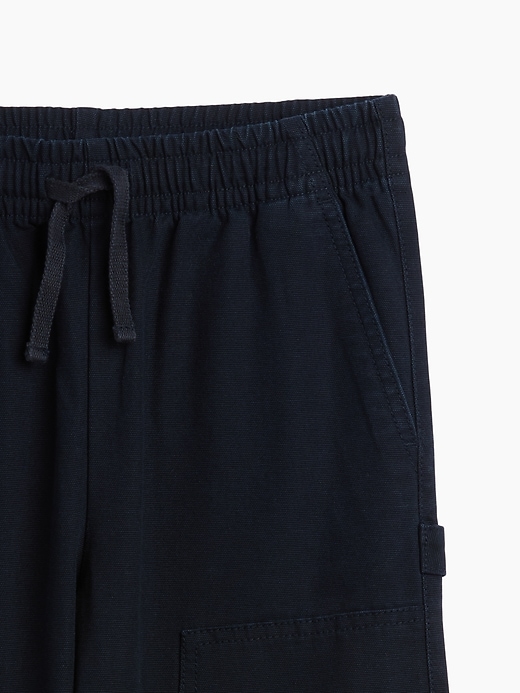 Image number 3 showing, Kids Relaxed Pull-On Canvas Carpenter Pants