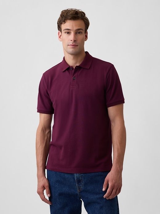 Image number 1 showing, Stretch Pique Polo Shirt