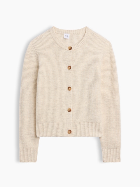 Kids Relaxed Shaker-Stitch Cardigan