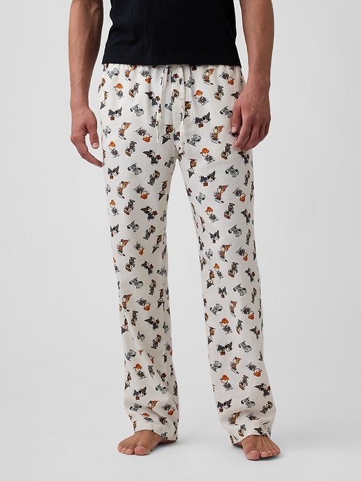 Image number 3 showing, Peanuts Relaxed Print Flannel PJ Pants