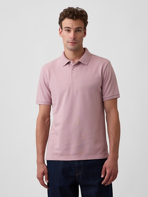 Image number 1 showing, Stretch Pique Polo Shirt