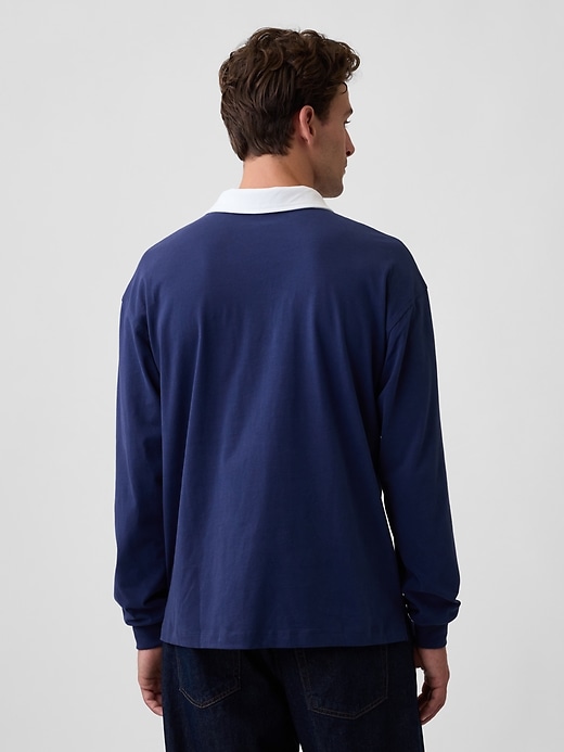 Image number 2 showing, Boxy Colorblock Rugby Polo Shirt